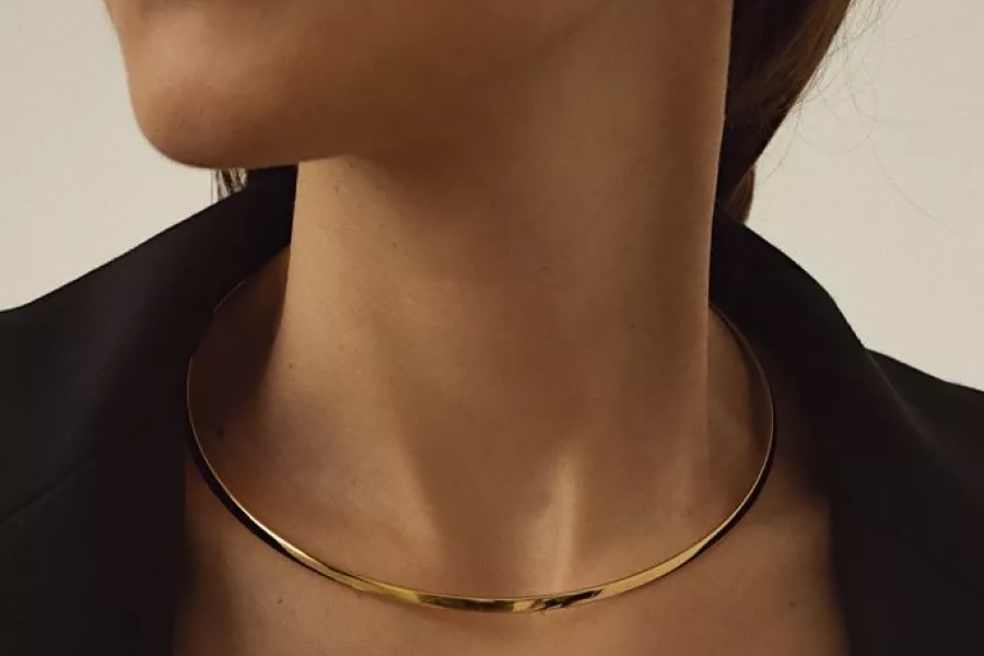 Simple Metal Choker Necklaces